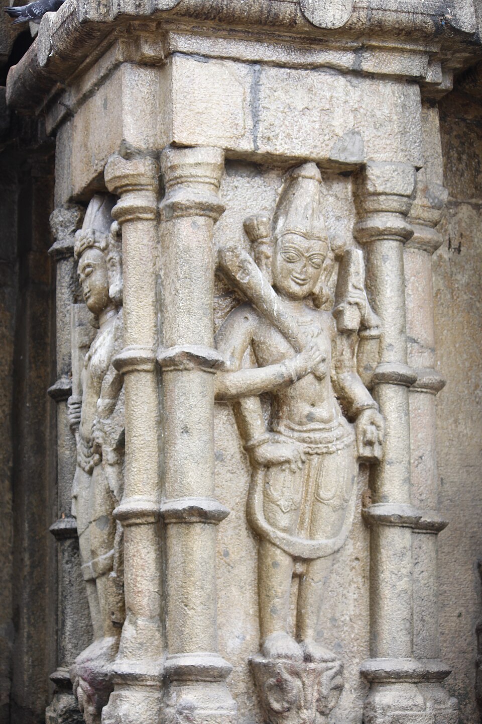 Stone sculpture on the exterior wall of Kamakhya Temple, Guwahati