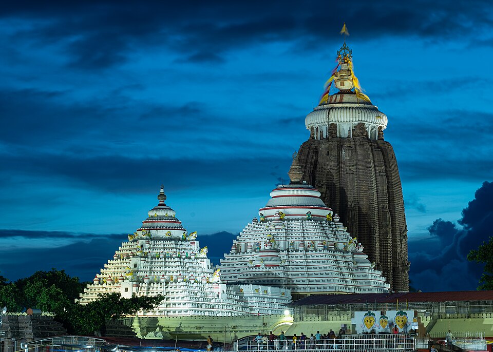 Lord Jagannath temple at night