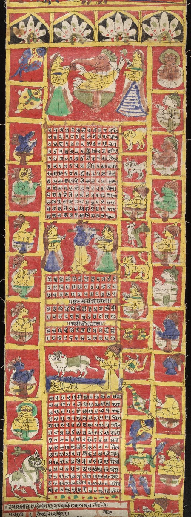 Historical Hindu calendar for 1871–1872. An illustration of calendar tradition, not a timetable for the current year.