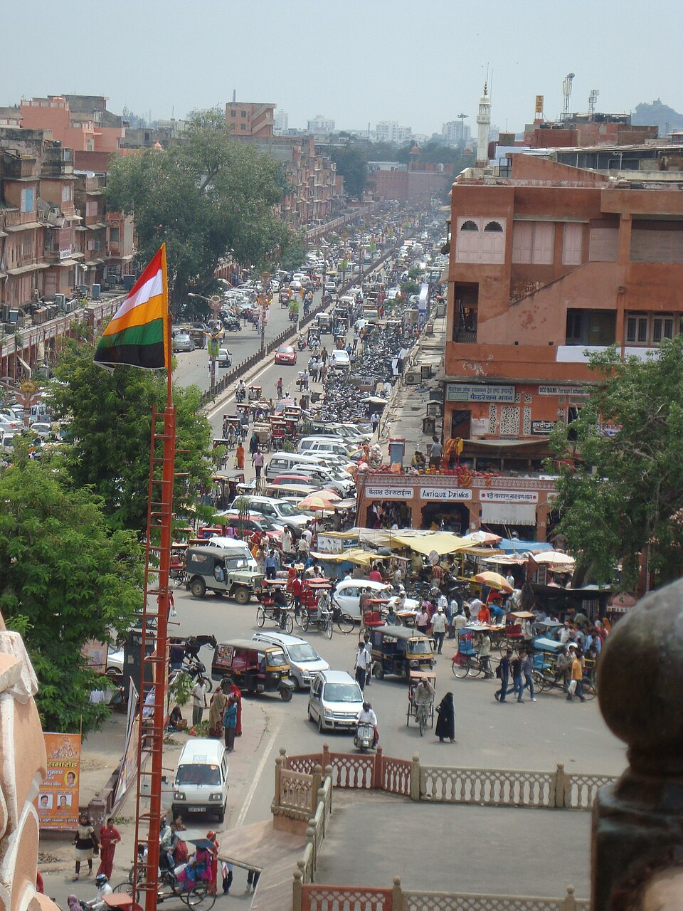 A view of Jaipur city from Hawa Mahal