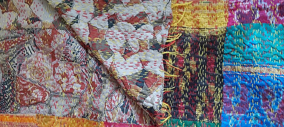Examples of Kantha embroidery