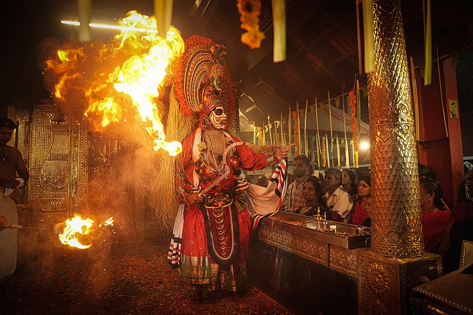 A Mudiyettu performance in Kerala