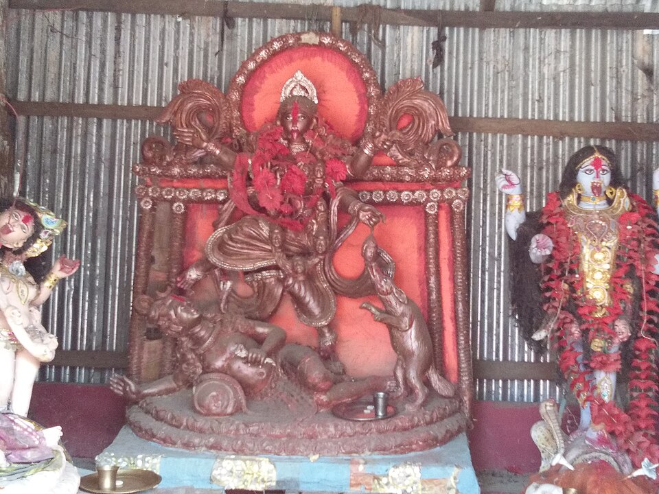 Shrine interior recorded by the photographer at Maa Bhramari Temple near Siliguri, West Bengal, in 2017.
