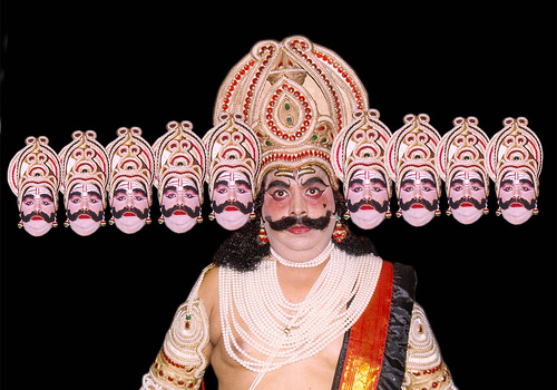 An Ramlila Actor In The Role of Ravana