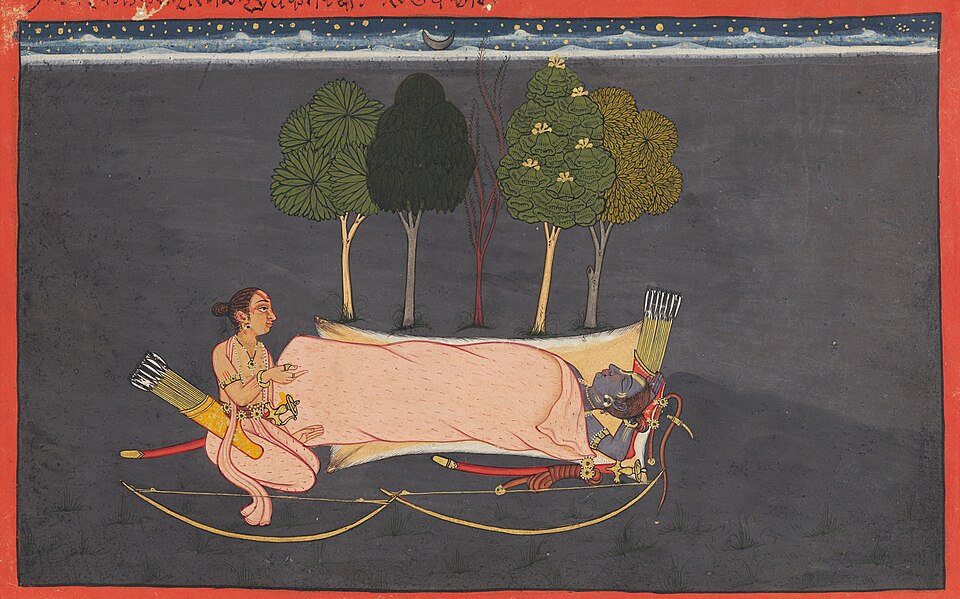 Lakshmana in the service of Rama in the forest