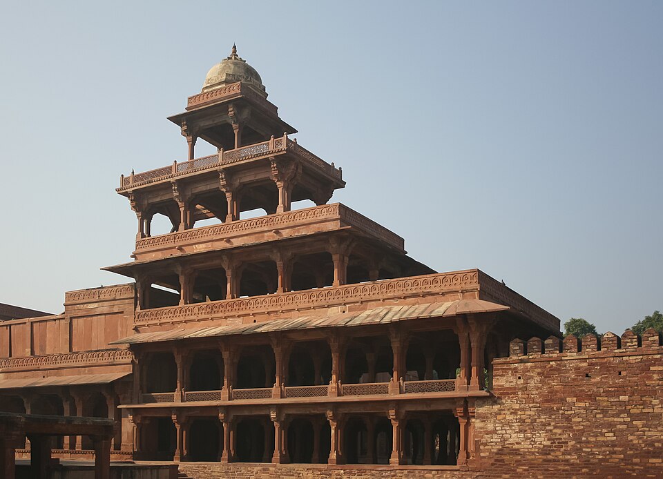 The tiered Panch Mahal at Fatehpur Sikri