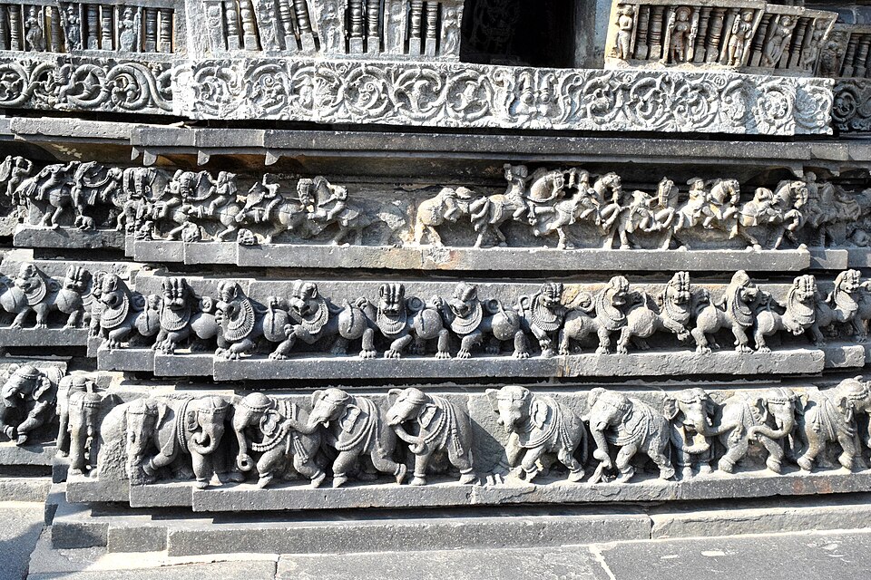 Relief carving at the Chennakeshava Temple, Belur