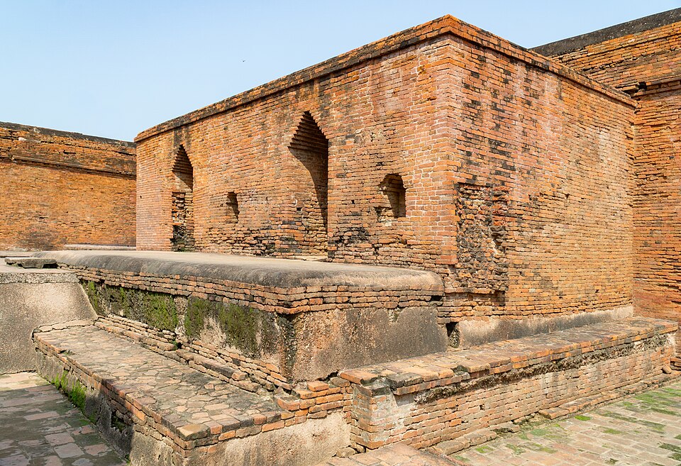 Brick remains in Monastery 1 at Nalanda Mahavihara