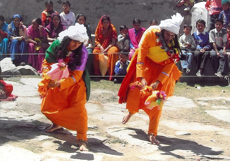 Performers during Ramman in the Garhwal Himalayas