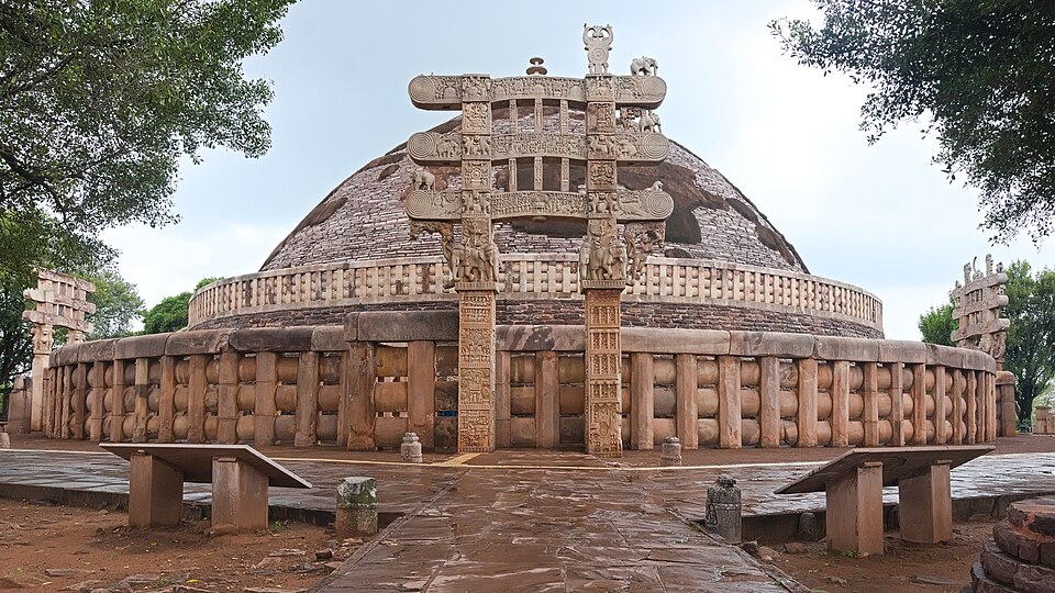 The eastern gateway of the Great Stupa at Sanchi